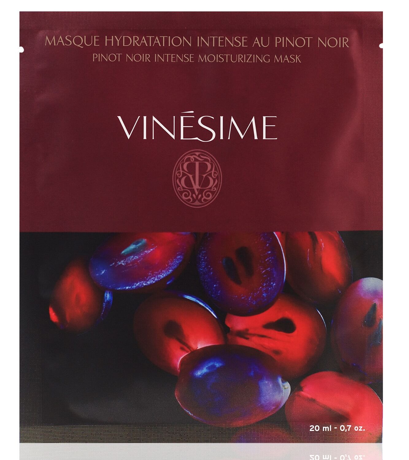 Vinesime auduma maska sejas ādai